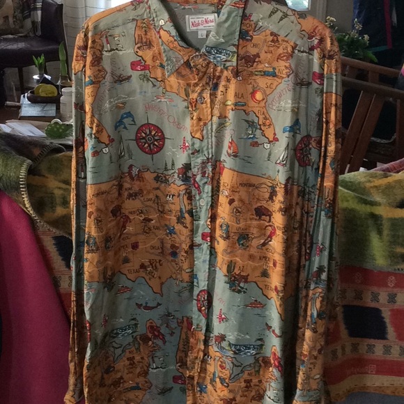 Nick and Nora vintage map shirt - Picture 2 of 15